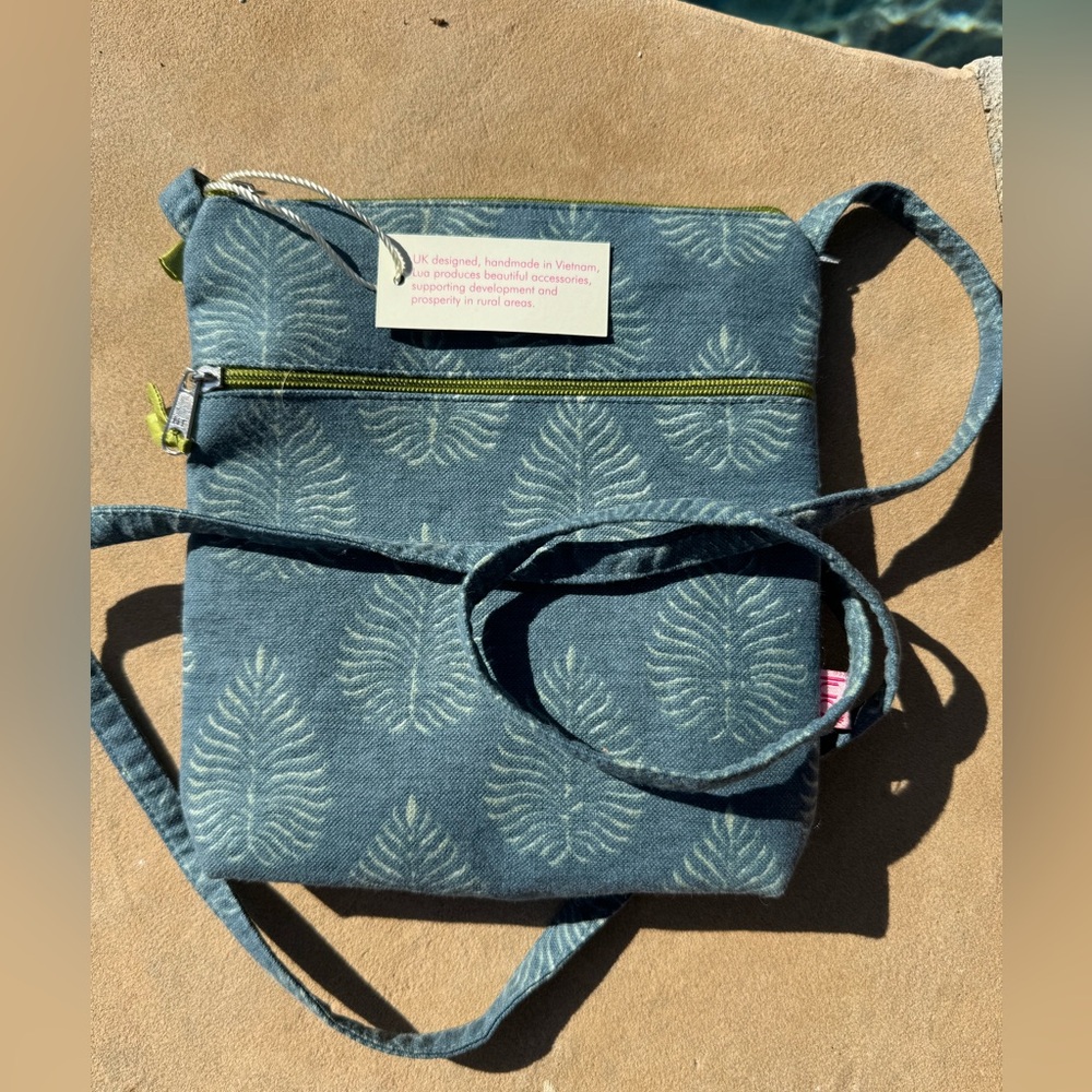 Lua cross body purse/bag in denim blue